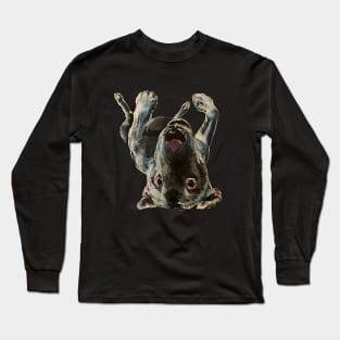 Upside Down Creeper Bull Terrier Long Sleeve T-Shirt